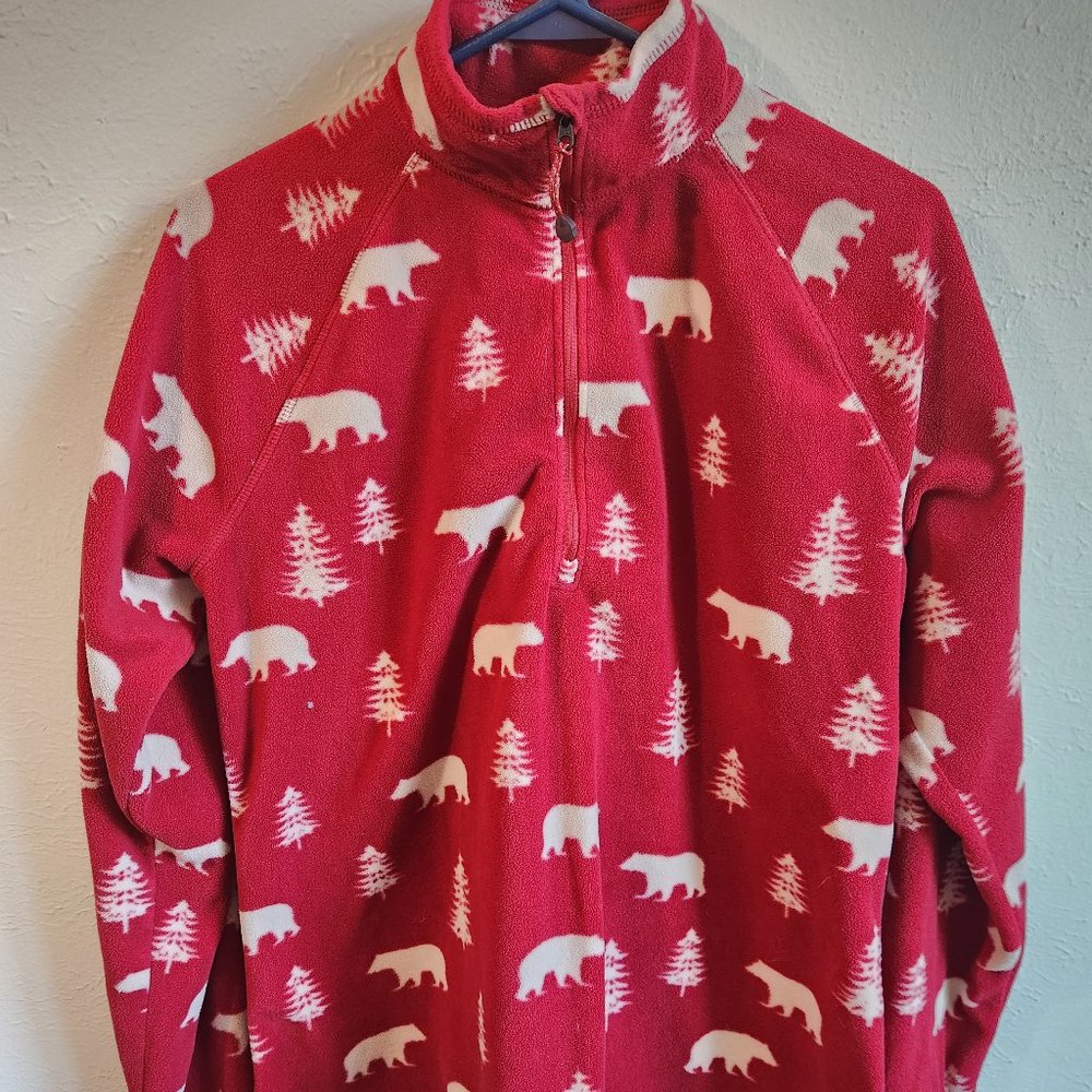 Eddie Bauer Bear Tree Wilderness 1/4 Zip Fleece